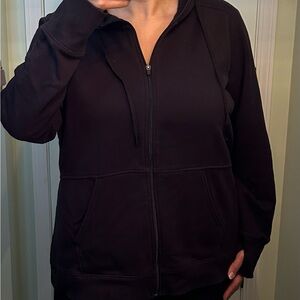 Women's Black Zip-Up Hoodie